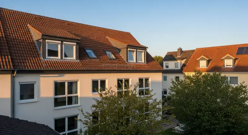 Dachfenster im Wohnhausdach mit Tageslicht im Dachgeschoss