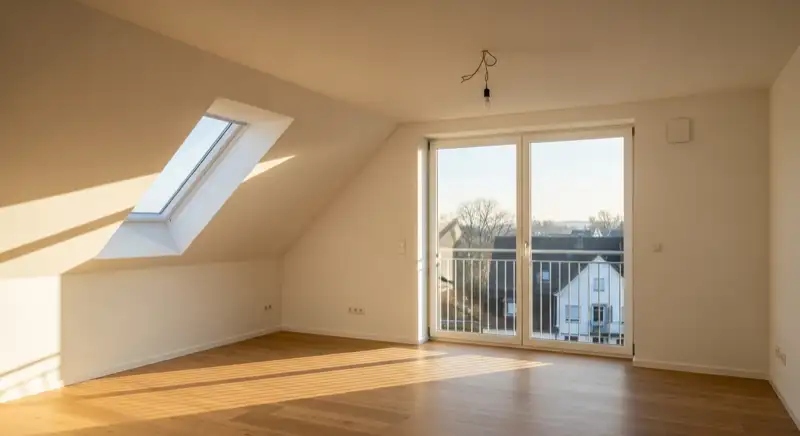 Modernes Dachfenster in einem deutschen Ziegeldach mit sauberem Eindeckrahmen und Tageslicht