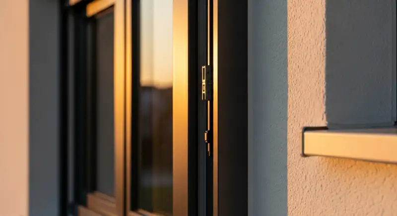 Heller Fensterrahmen mit Dreifachglas und sauberem Putzanschluss im sanierten Wohnhaus