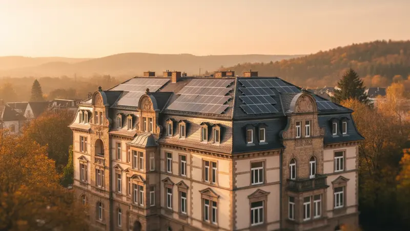Solaranlage auf einem Altbau in Bielefeld