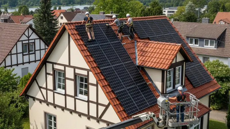 Montage einer Solaranlage in Bonn