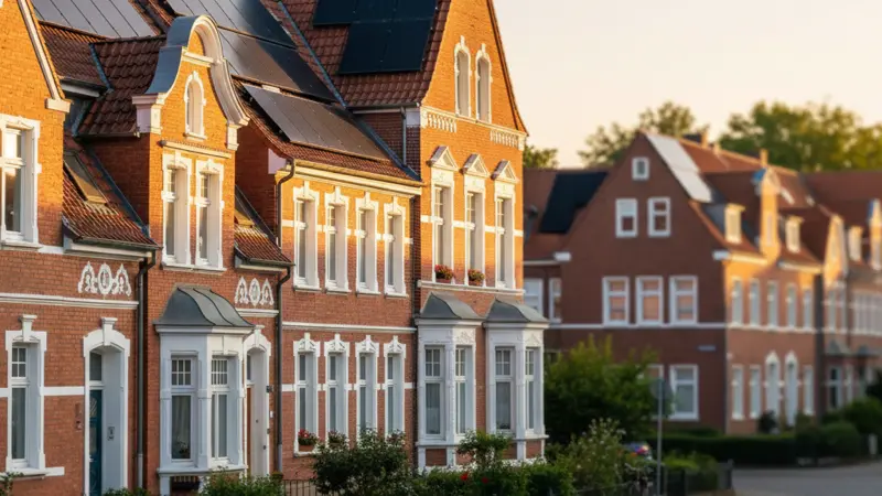 Solaranlage auf einem Bremer Reihenhaus in Findorff