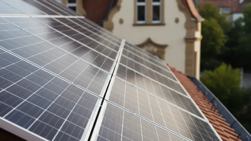 Solaranlage auf einem Einfamilienhaus in Dresden