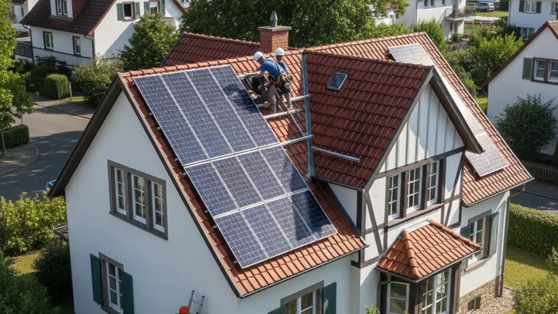 Montage einer Solaranlage in Düsseldorf