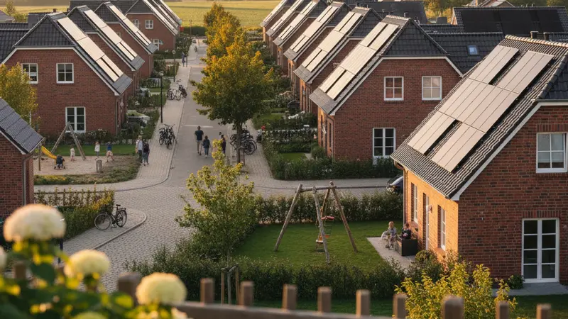 Solaranlagen in einer Hannoveraner Siedlung