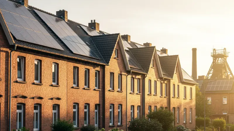 Solaranlage auf einem Dortmunder Einfamilienhaus im Ruhrgebiet