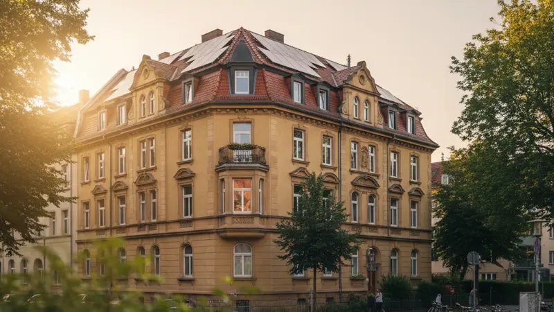 Solaranlage auf einem Karlsruher Altbau in Durlach