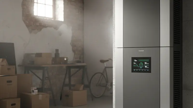 Batteriespeicher neben einer Solaranlage in einem Leipziger Keller