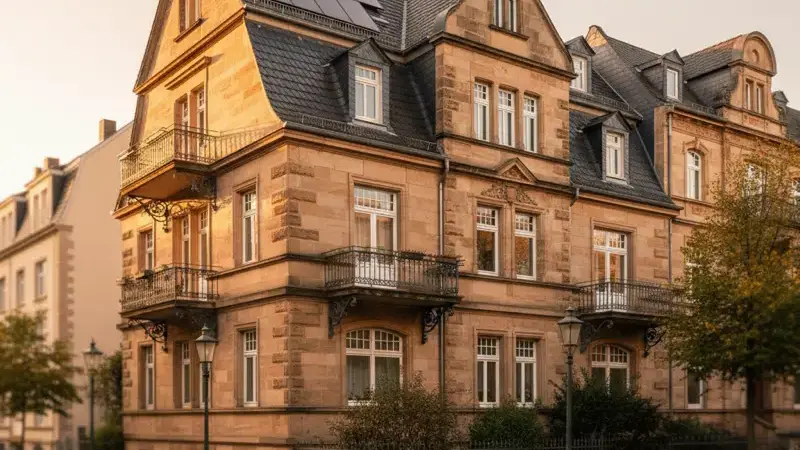 Altbau in Mannheim Lindenhof mit Solaranlage