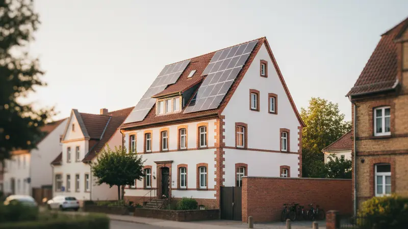 Solaranlage auf einem Altbau in Münster