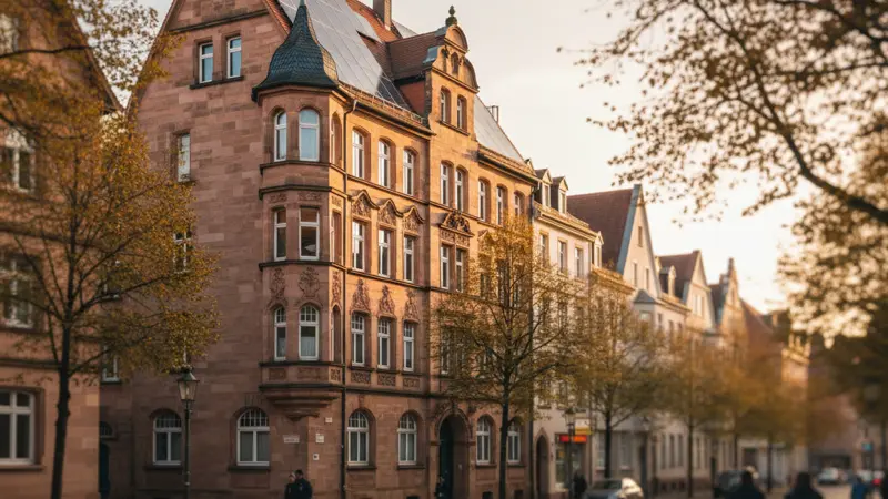 Solarmodule auf einem Nürnberger Altbaudach