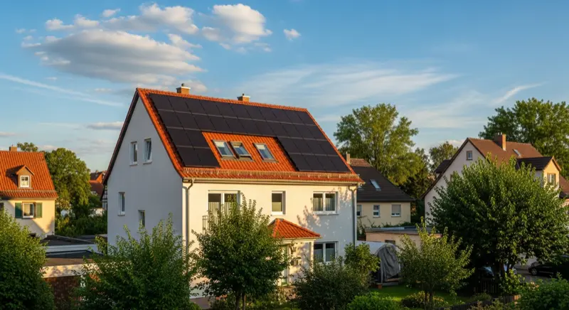 PV-Anlage auf einem Einfamilienhaus in Nürnberg