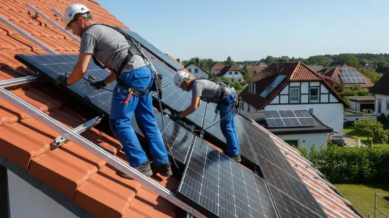 Technische Installation einer PV-Anlage in Nürnberg