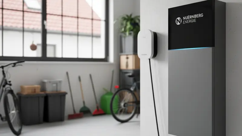 Batteriespeicher im Keller eines Nürnberger Einfamilienhauses