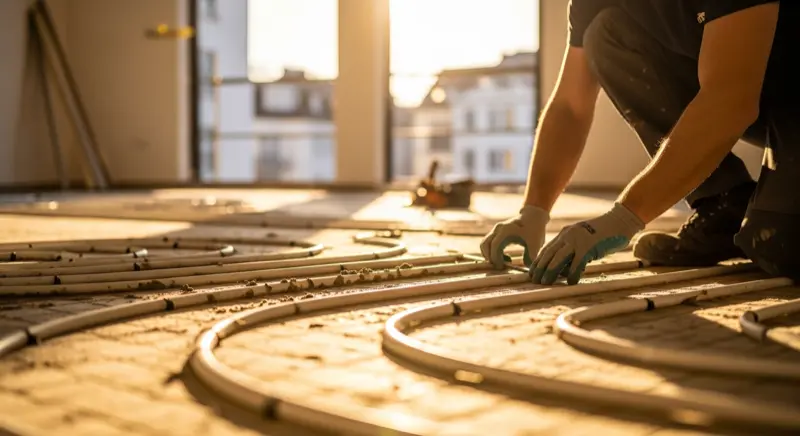 Installation von Fußbodenheizung im Altbau für den Wärmepumpenbetrieb