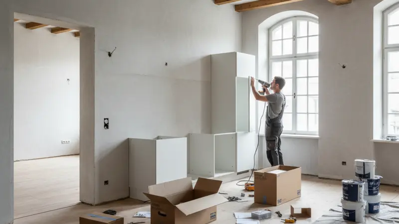 IKEA Küche Montage mit Werkzeug und Anleitung - Aufbau eines METOD-Unterschranks