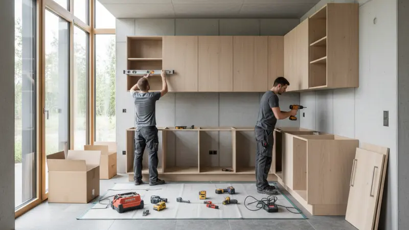 Professionelle Montage einer Nolte Küche durch Fachhandwerker