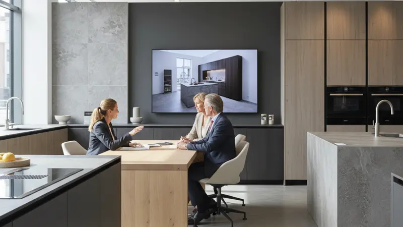 SieMatic Küchenplanung im Showroom mit 3D-Visualisierung und Materialberatung