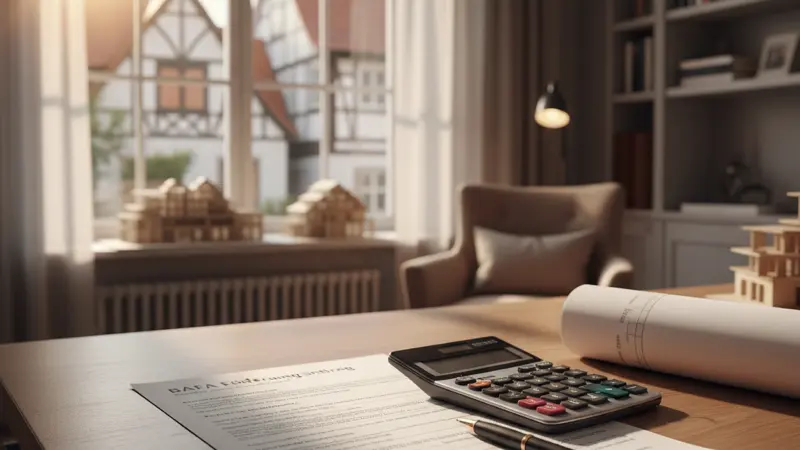 BAFA Förderantrag für Wärmepumpe auf dem Schreibtisch