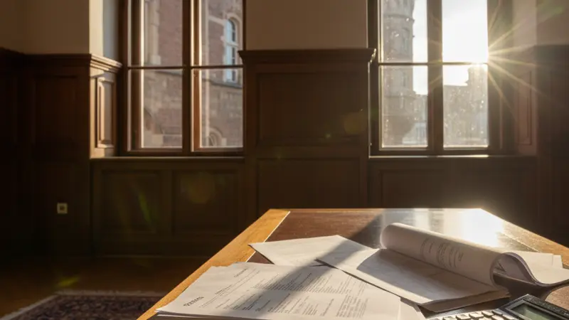 Vertragsunterlagen und Solaranlagen Angebote auf einem Schreibtisch