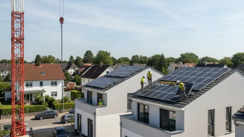 Baustelle Neubau mit Solaranlage - Planungsfehler vermeiden