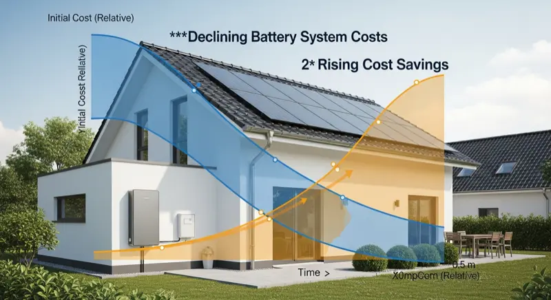 Wirtschaftlichkeitsrechnung eines Heimspeichers: Kosten, Einsparungen und Amortisation im Zeitverlauf
