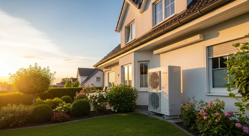 Viessmann Vitocal Wärmepumpe am Einfamilienhaus installiert