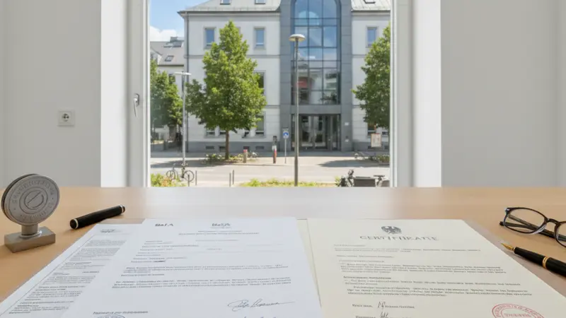 Förderantrag für Wallbox Installation auf einem Schreibtisch mit Taschenrechner und Dokumenten
