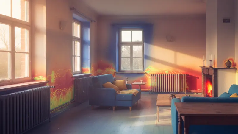 Thermografie-Aufnahme einer Heizungsanlage