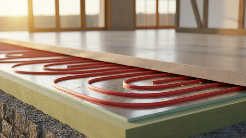 Fußbodenheizung als idealer Partner für Wärmepumpen mit niedrigen Vorlauftemperaturen