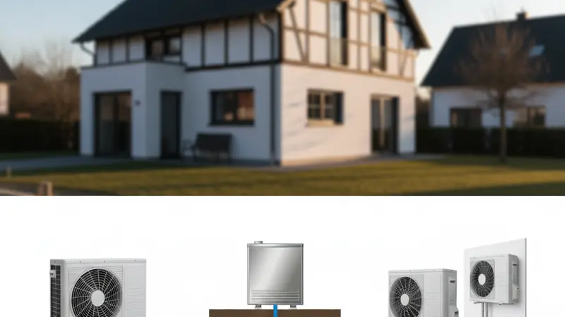 Vergleich der drei Wärmepumpen-Typen: Luft-Wasser, Sole-Wasser und Luft-Luft