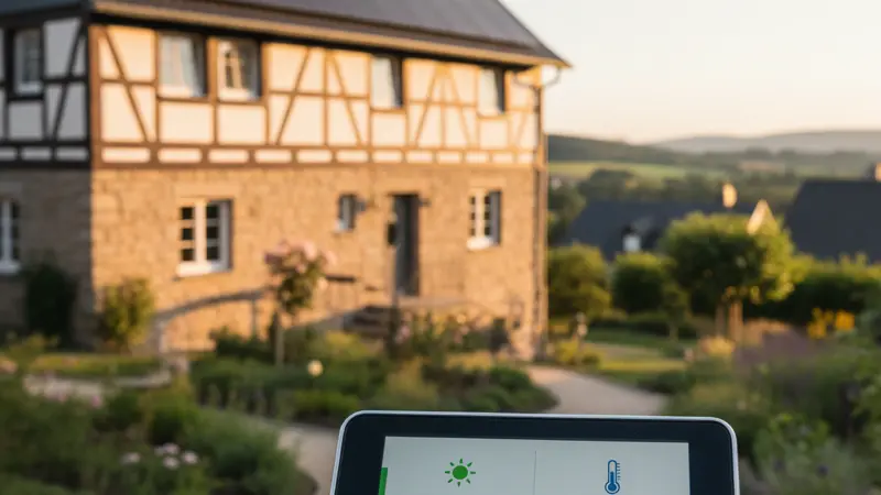Smart Energy Management Display mit Solarproduktion und Wärmepumpenverbrauch