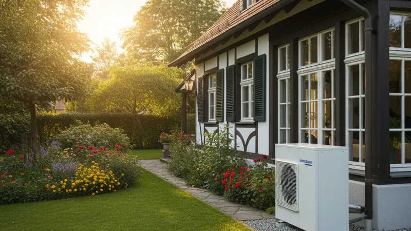 Stiebel Eltron Wärmepumpe am Einfamilienhaus