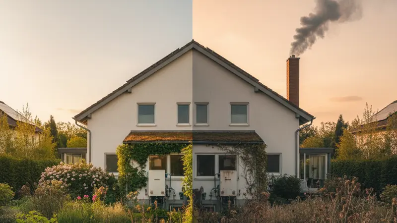 Umweltvergleich: Grüne Energie der Wärmepumpe versus CO2-Emissionen der Gasheizung