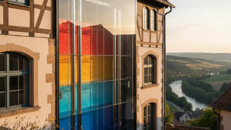 Schnittdarstellung eines Schichtladespeichers für Brauchwasser-Wärmepumpe