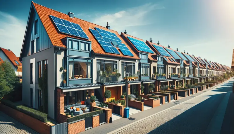Solaranlage auf einem Einfamilienhaus in Mannheim