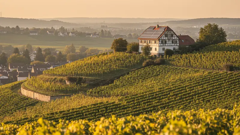 Solaranlage neben Stuttgarter Weinbergen