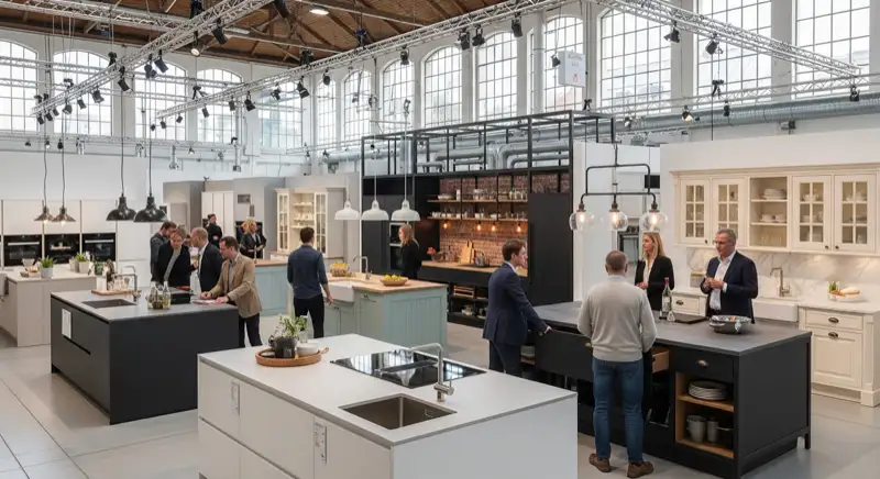 Küchenausstellung mit verschiedenen Küchenstilen in Berlin