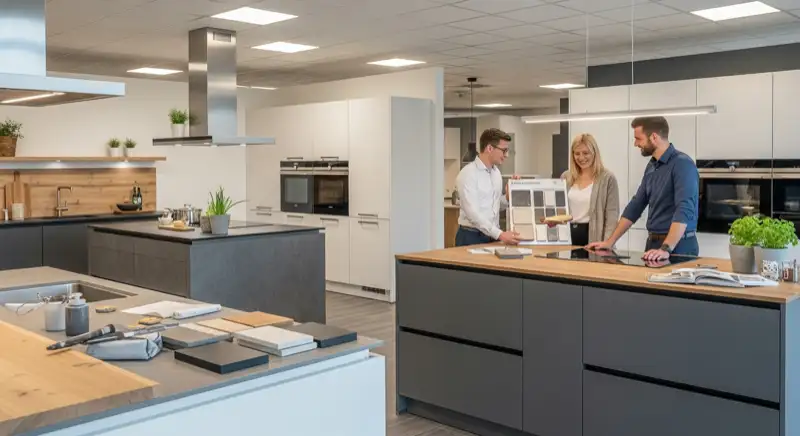 Beratungsgespräch in einem Küchenstudio in Bremen