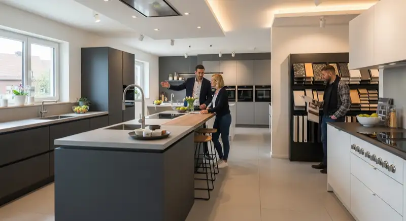 Beratungsgespräch in einem Küchenstudio in Dresden