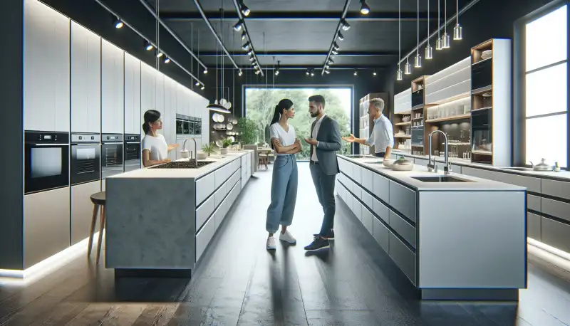 Küchenstudio Showroom in Duisburg mit mehreren Ausstellungsküchen und Beratung