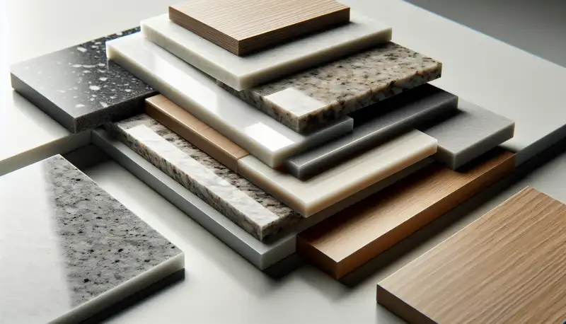 Arbeitsplatten-Muster in einem Duisburger Küchenstudio