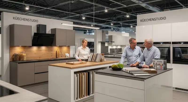 Beratungsgespräch in einem Küchenstudio in Frankfurt