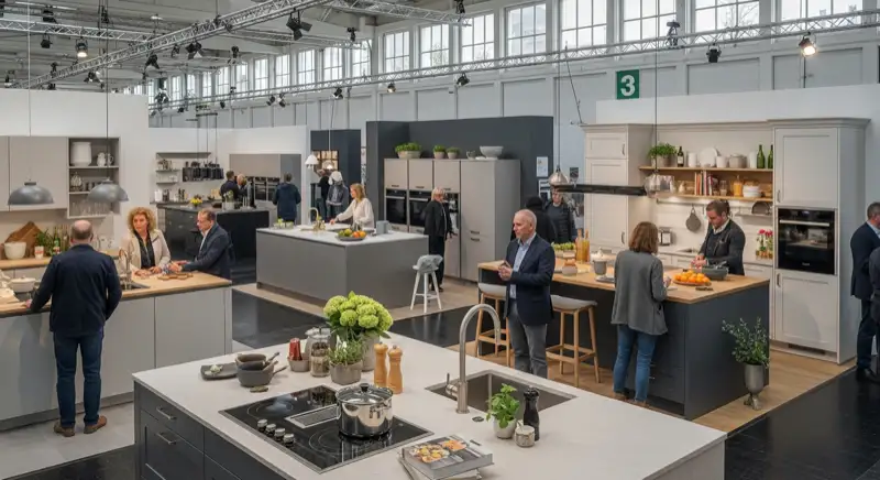 Küchenausstellung mit verschiedenen Küchenstilen in Hamburg