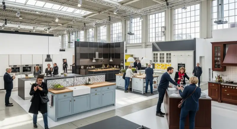 Küchenausstellung mit verschiedenen Küchenstilen in Karlsruhe