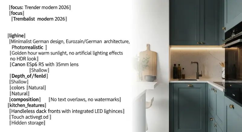 Moderne Küchentrends 2026 in Karlsruhe, grifflose dunkle Küche