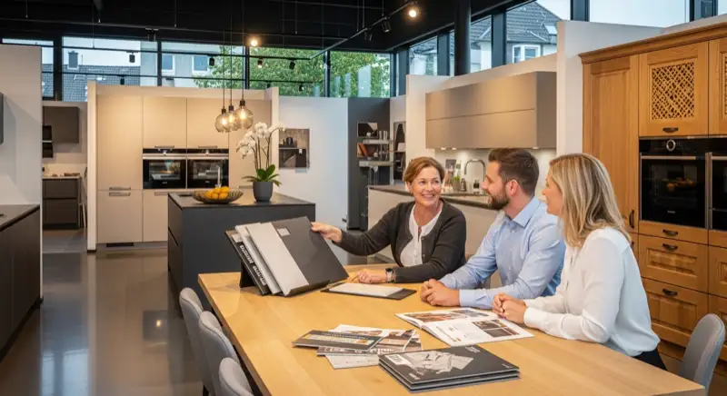 Beratungsgespräch in einem Küchenstudio in Leipzig