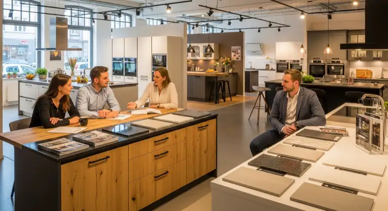 Beratungsgespräch in einem Küchenstudio in Magdeburg