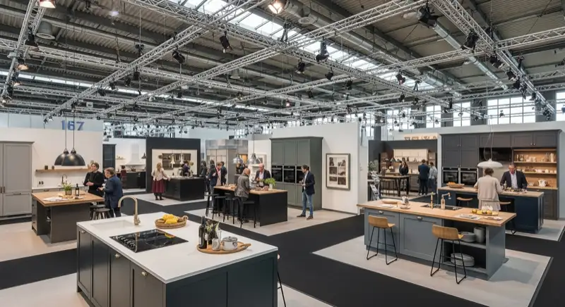 Küchenausstellung mit verschiedenen Küchenstilen in Mainz