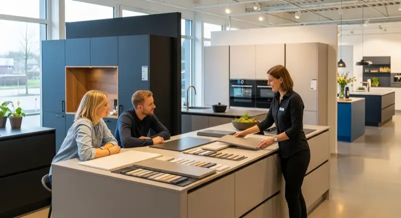 Beratungsgespräch in einem Küchenstudio in Mainz